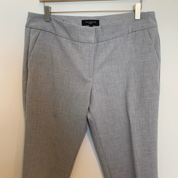 Talbots Womens Dress Pants Size 12P Signature Light Gray Pockets J01804 - Picture 2 of 15